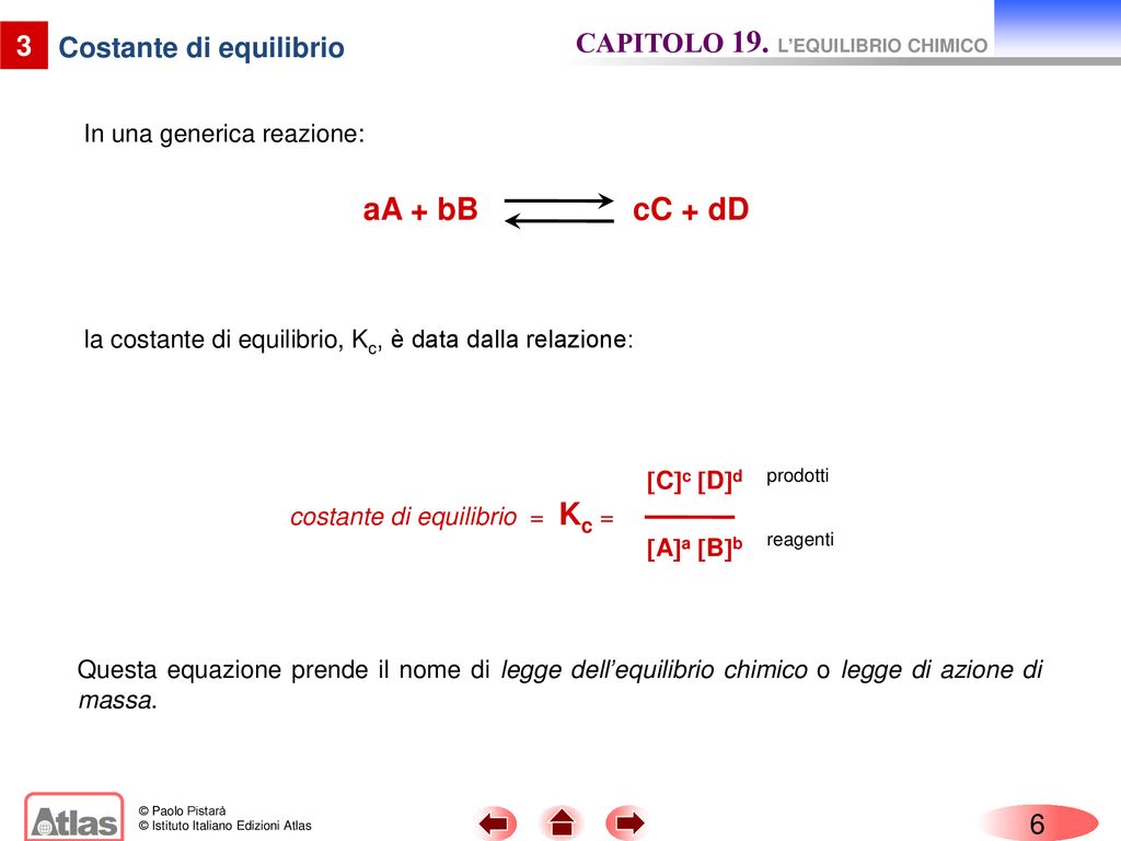 Capitolo Lequilibrio Chimico Indice Ppt Scaricare